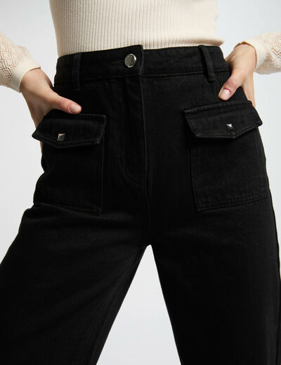Weite Jeans schwarz damen
