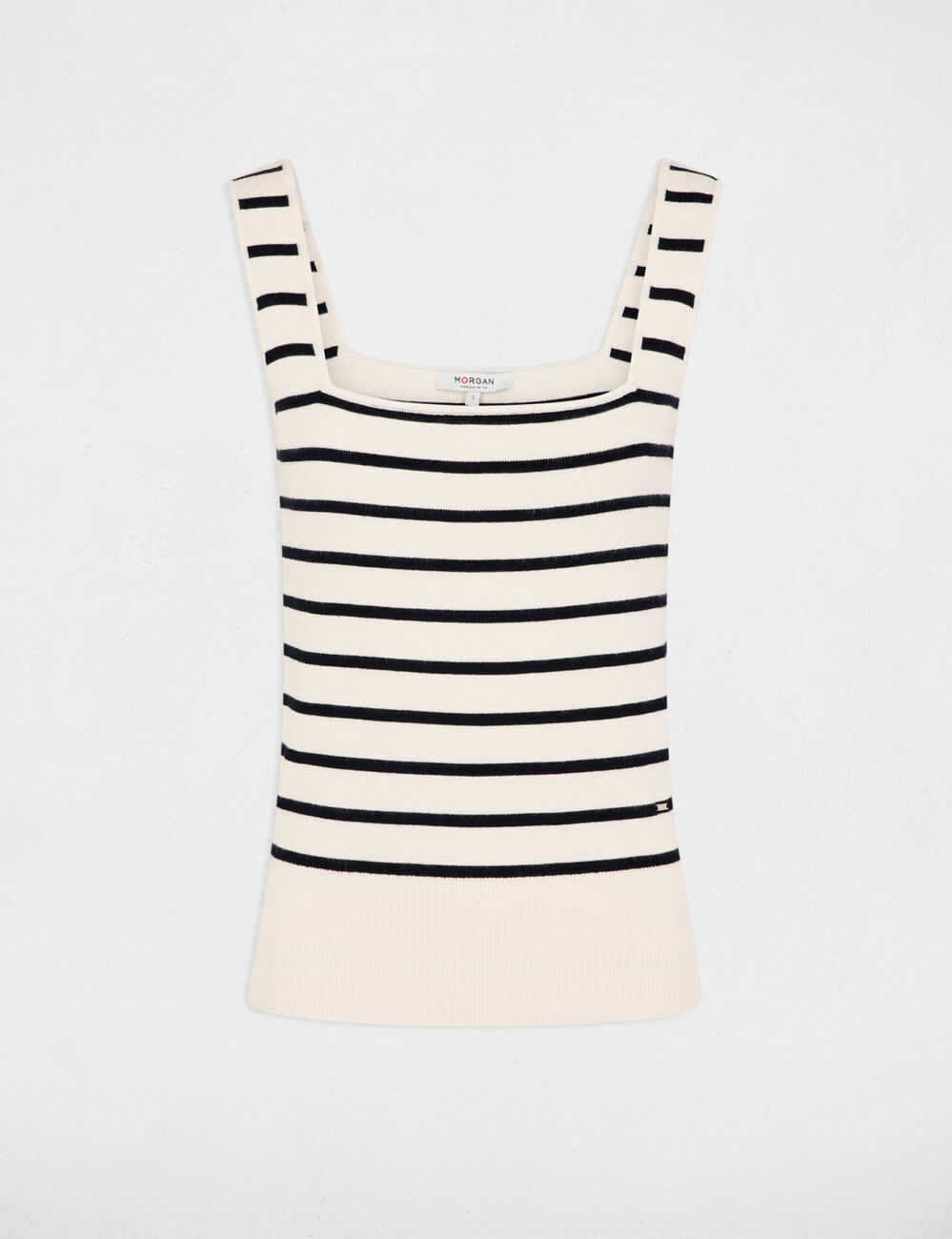 Pullover mit Eckigem Ausschnitt naturfarben damen