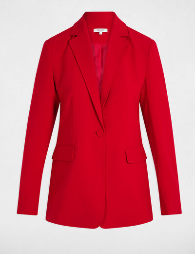 Taillierter Blazer mit Knöpfen rot damen