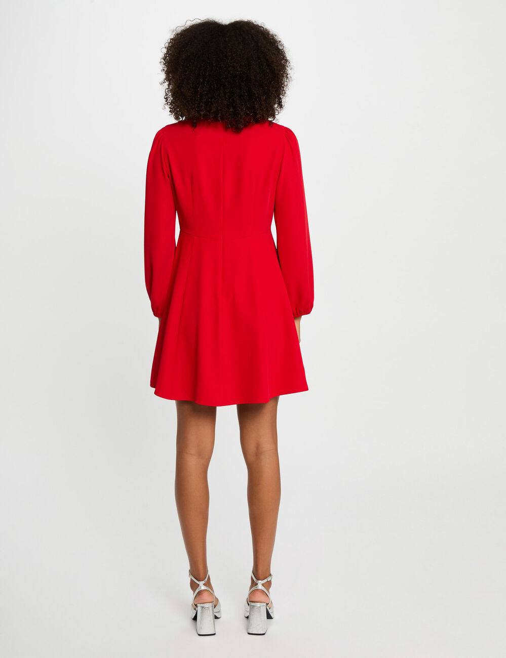Kurzes trapezförmiges Kleid rot damen