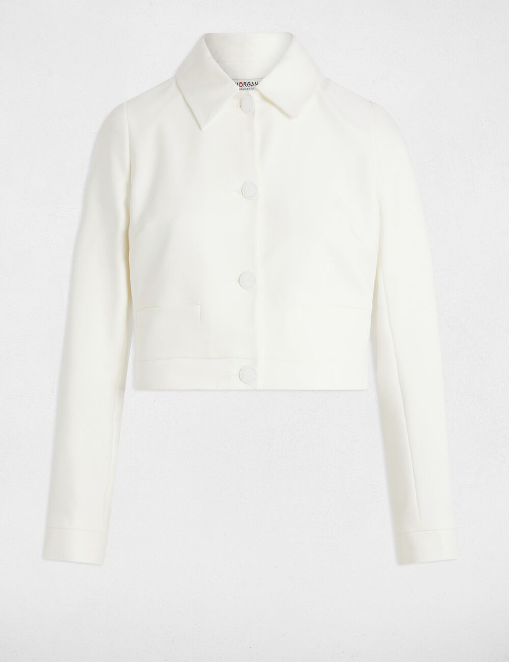 Veste manches longues blanc femme