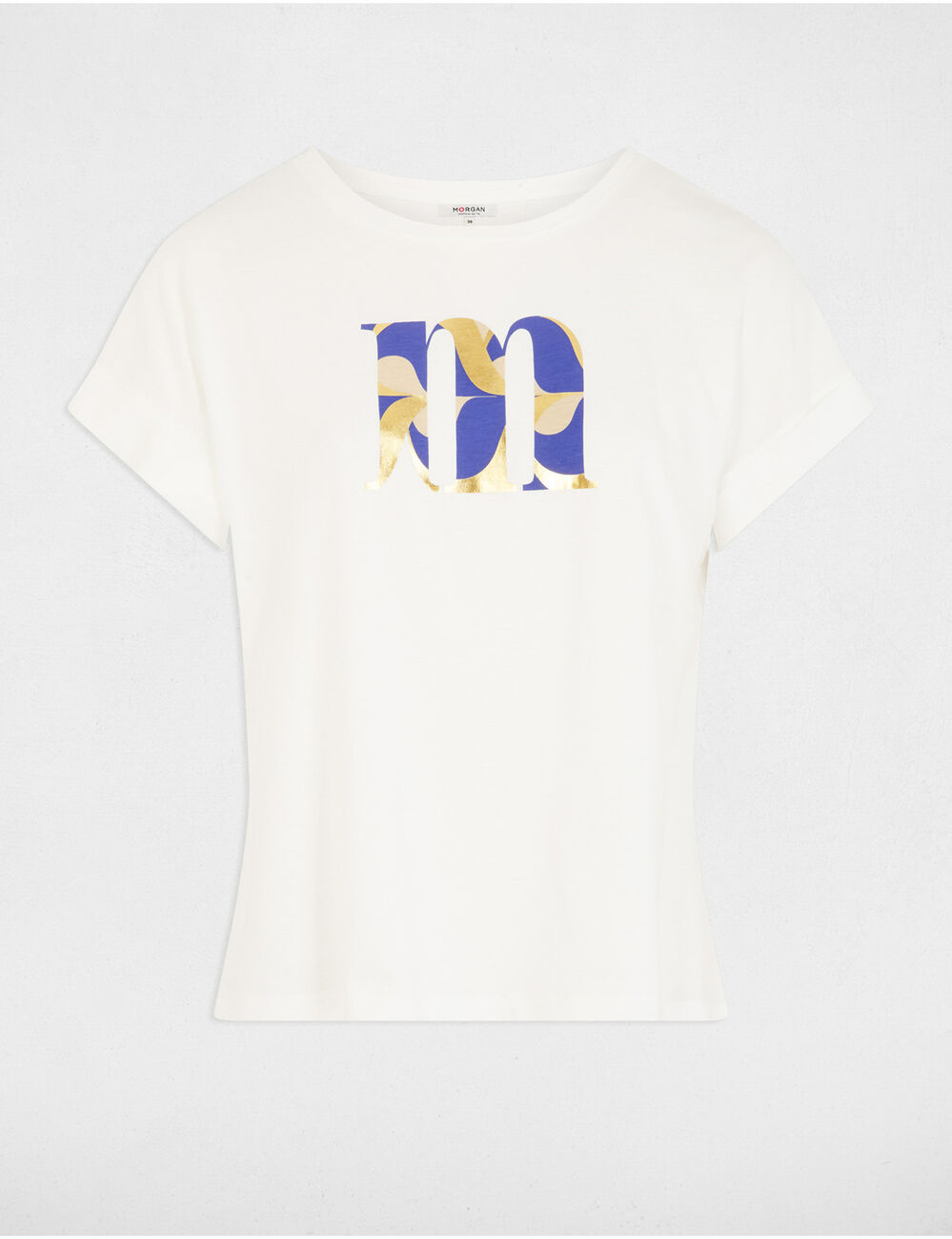 T-shirt mit Schriftzug weiss damen
