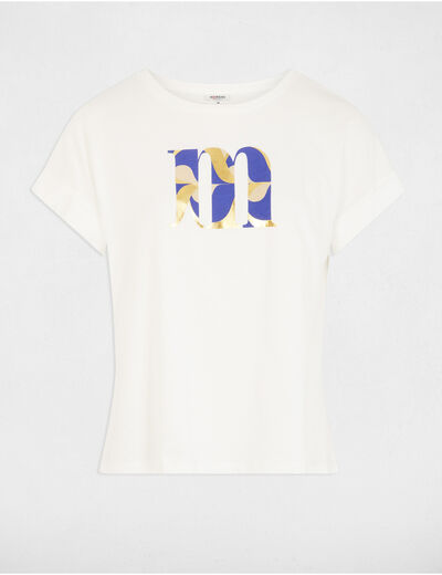T-shirt mit Schriftzug weiss damen