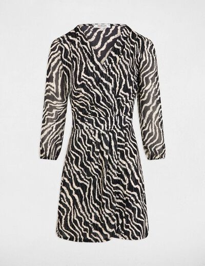Robe portefeuille imprimée multicolore femme