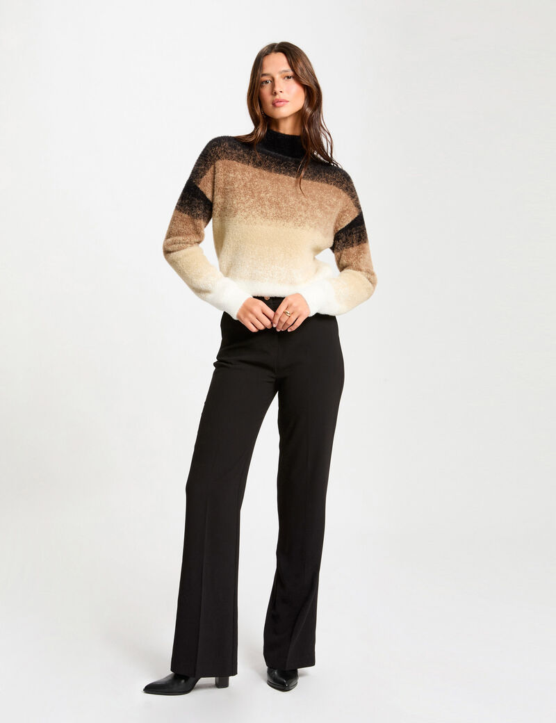 pull col montant camel femme Pull col montant camel femme