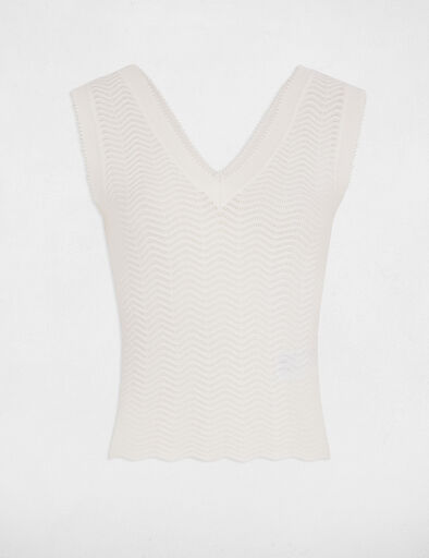 armelloses stricktop weiss damen Ärmelloses Stricktop weiss damen