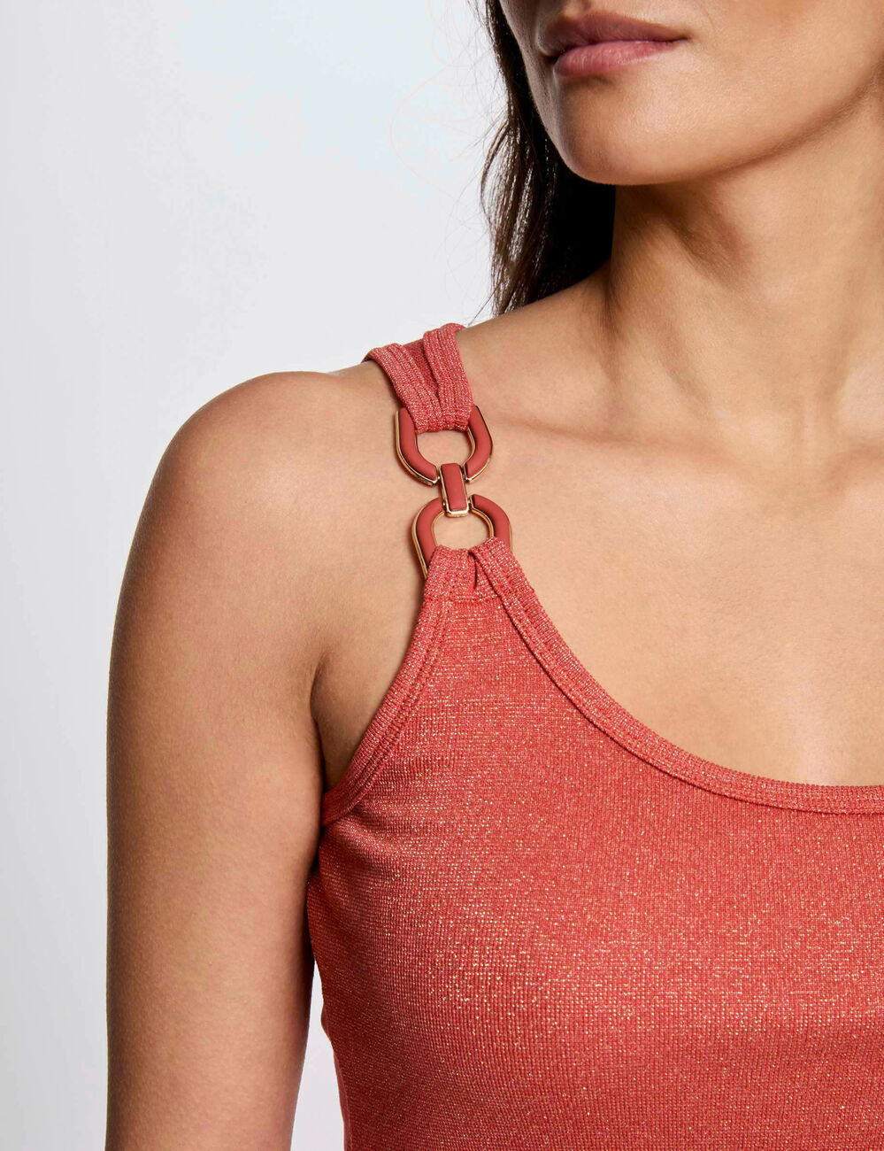 Ärmelloses Tanktop dunkelorange damen