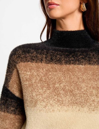 pull col montant camel femme Pull col montant camel femme