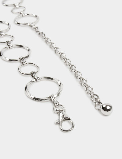 Gürtel mit Metallring couleur argent damen