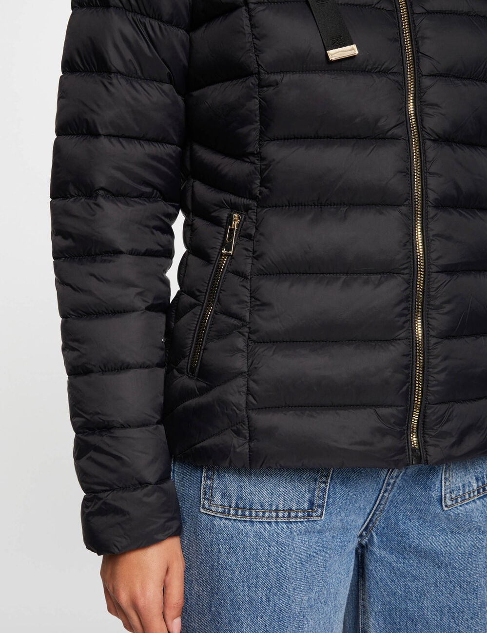 Steppjacke mit Stehkragen schwarz damen