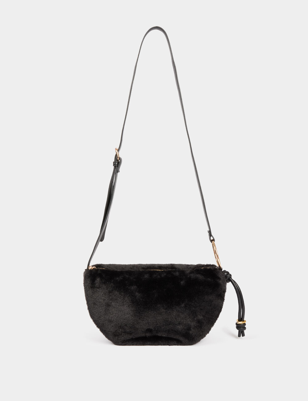 Halbmond-Tasche schwarz damen