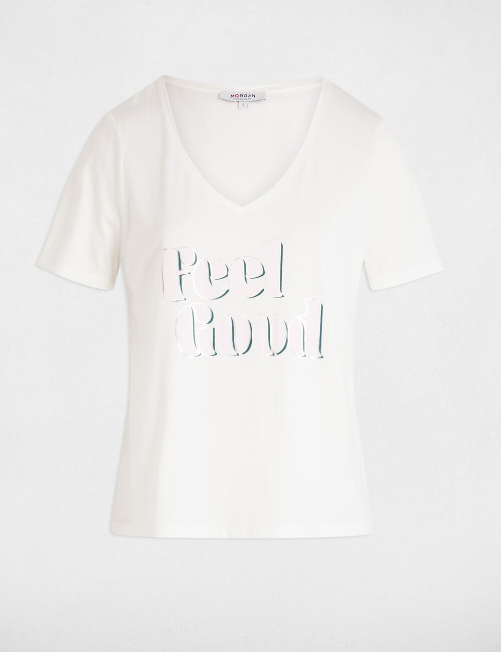 T-shirt à inscription blanc femme