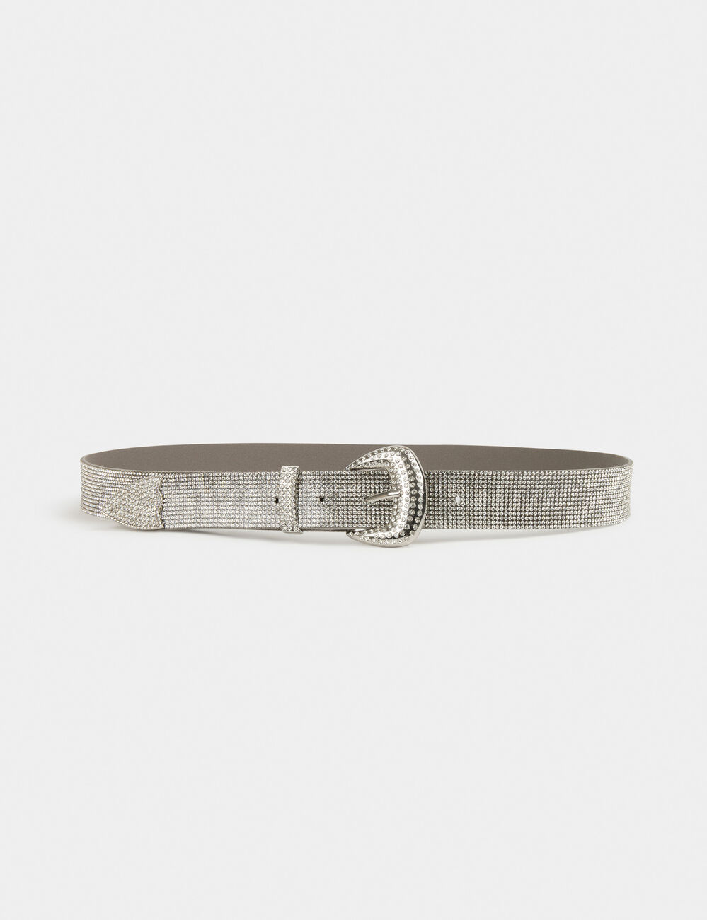 Gürtel mit Strasssteinen couleur argent damen