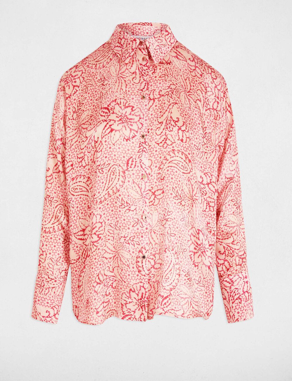 Chemise manches longues multicolore femme