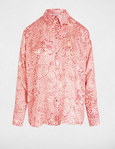Chemise manches longues multicolore femme