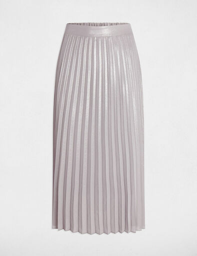 langer plisseerock couleur argent damen Langer Plisseerock couleur argent damen
