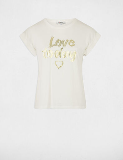 T-Shirt mit Aufdruck weiss damen
