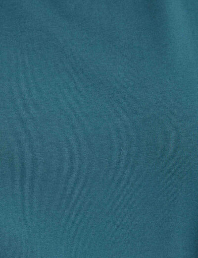 T-shirt manches courtes bleu pétrole femme