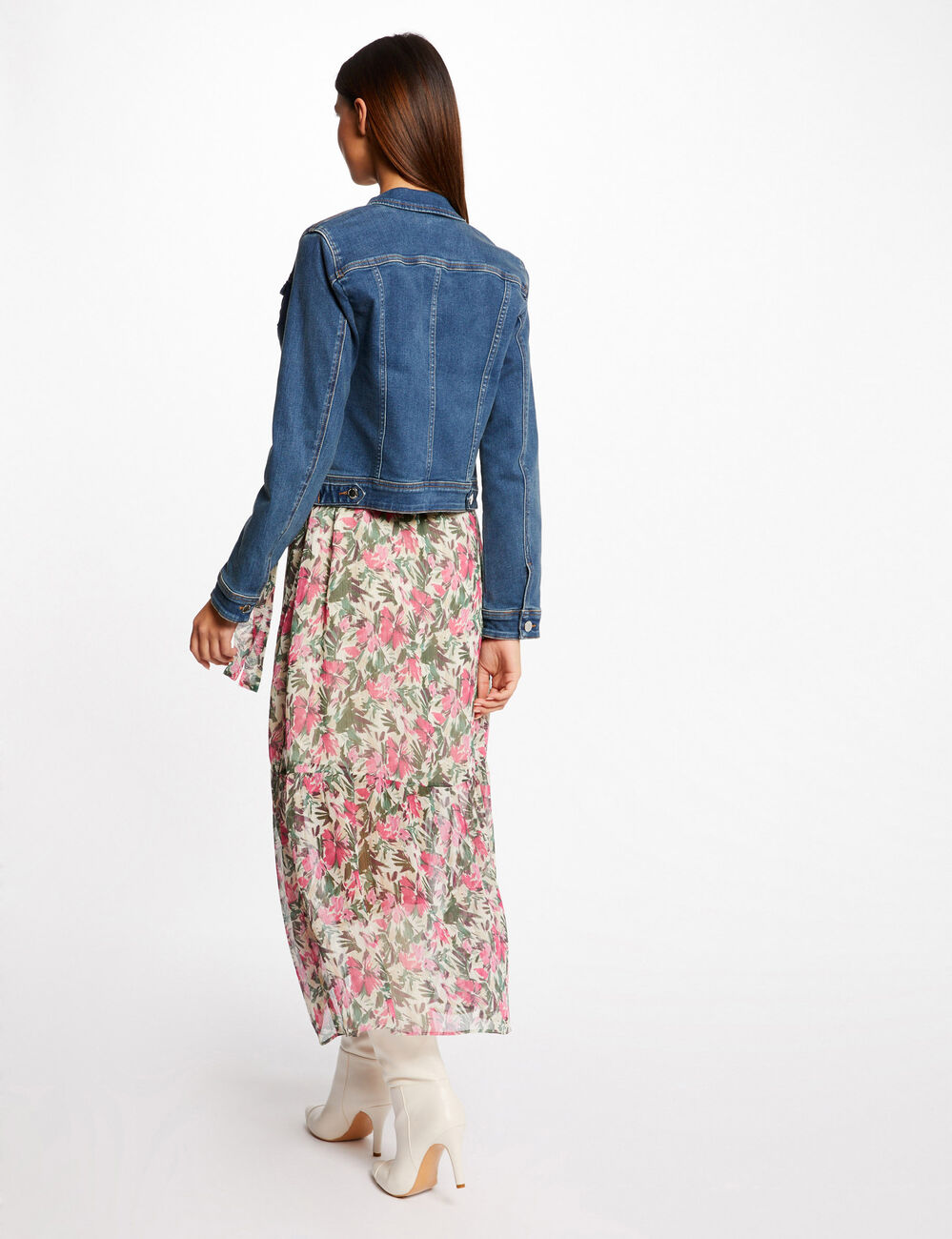 Gerade gekn&ouml;pfte Jeansjacke stone-denim damen