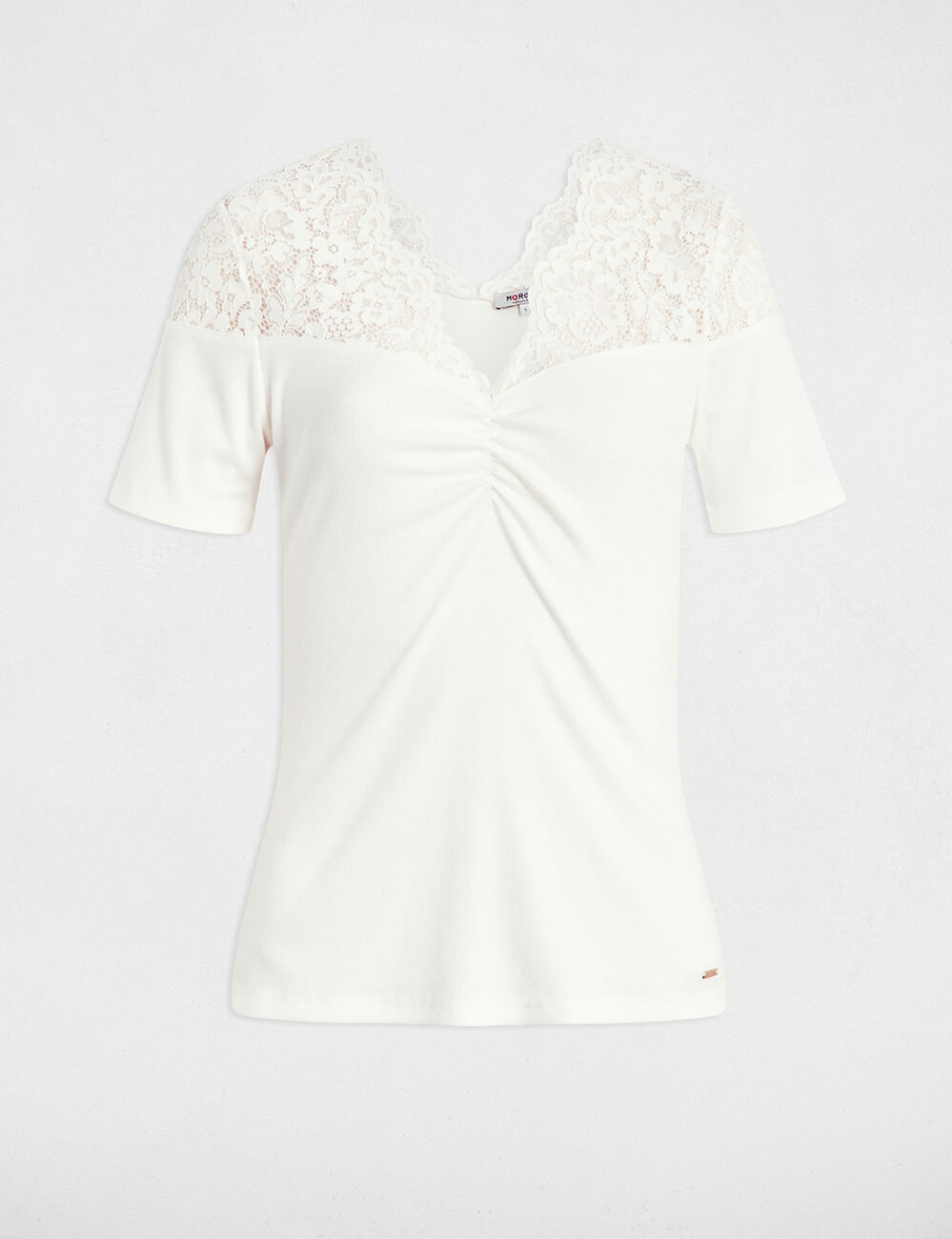 T-shirt manches courtes blanc femme
