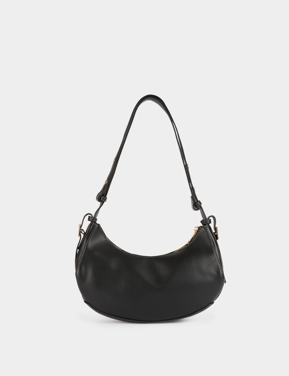 Sac demi-lune noir femme