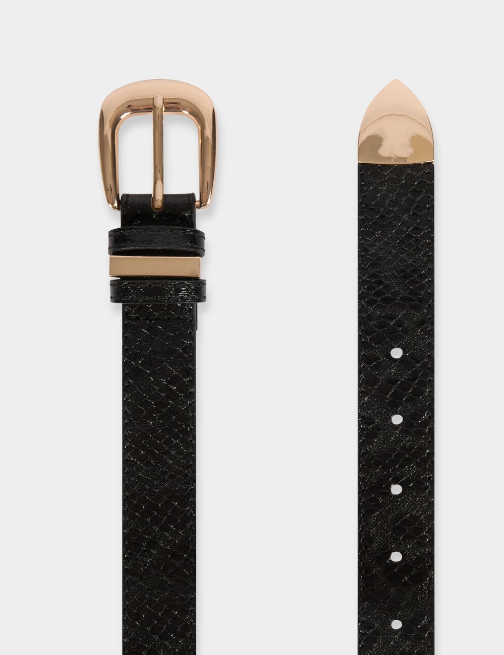 G&uuml;rtel mit Animal-Optik schwarz damen