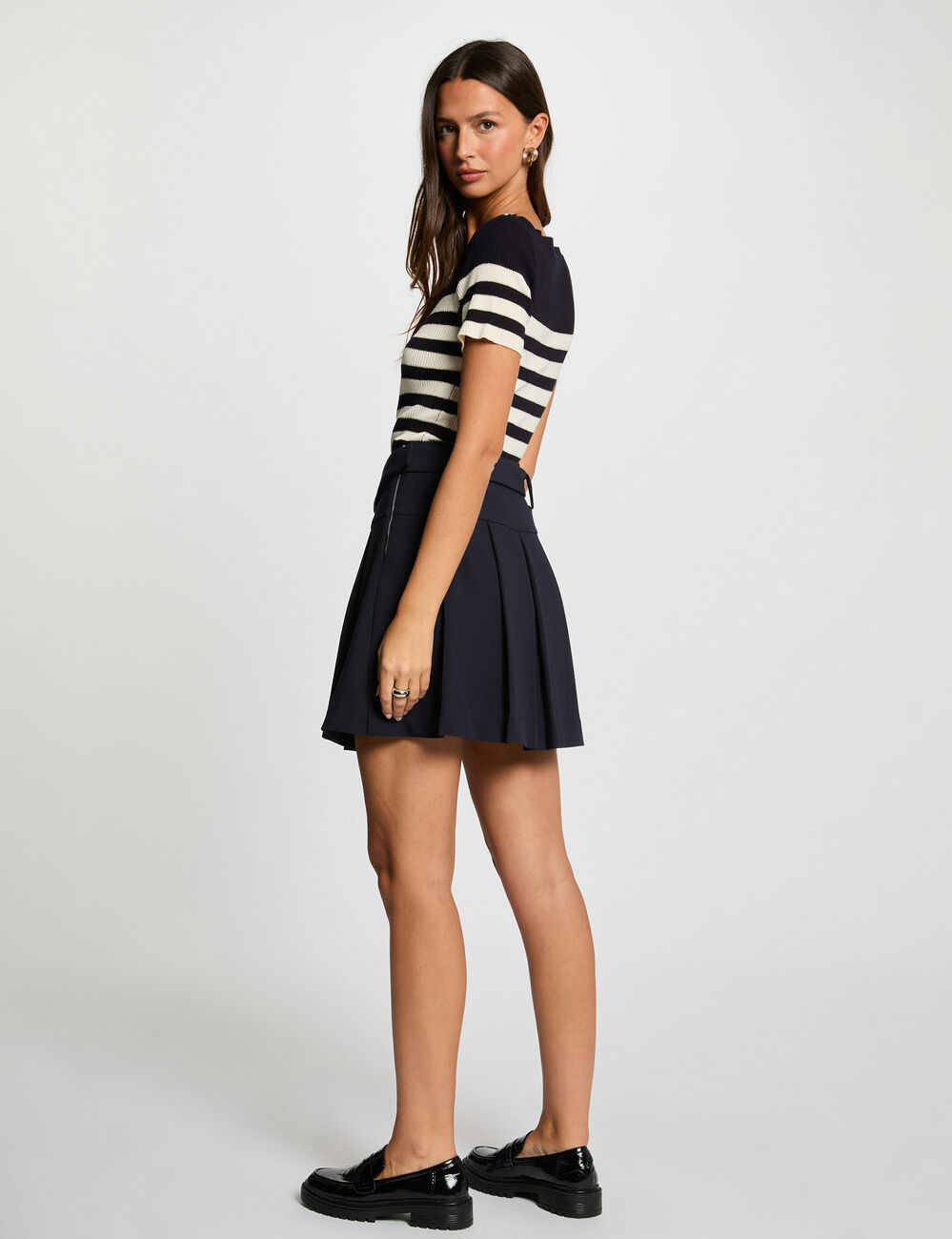 Pullover mit Rundkragen marineblau damen