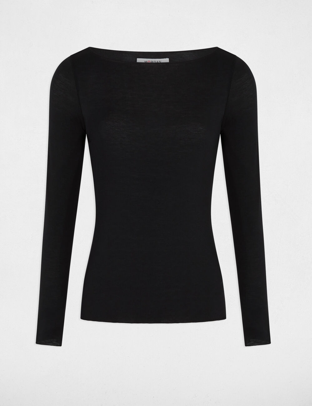 Langarm-T-Shirt schwarz damen