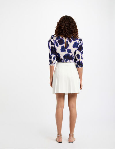 Blouse manches 3/4 imprimée multicolore femme