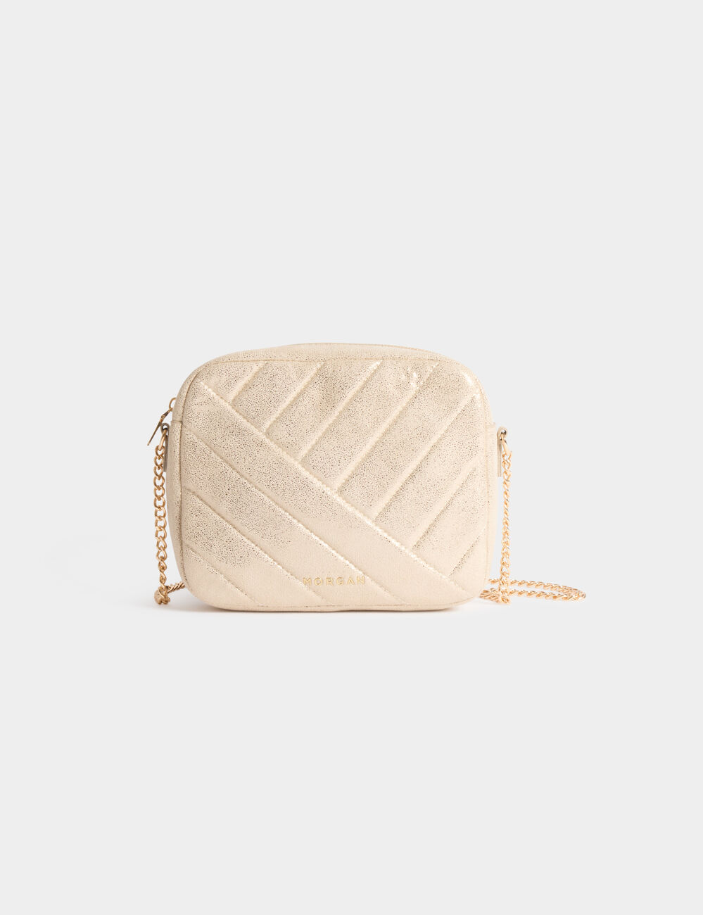 Sac matelassé jaune or femme