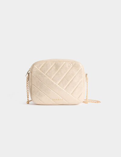 Sac matelassé jaune or femme