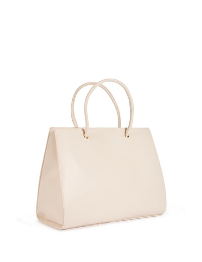 Sac cabas matelassé ivoire femme