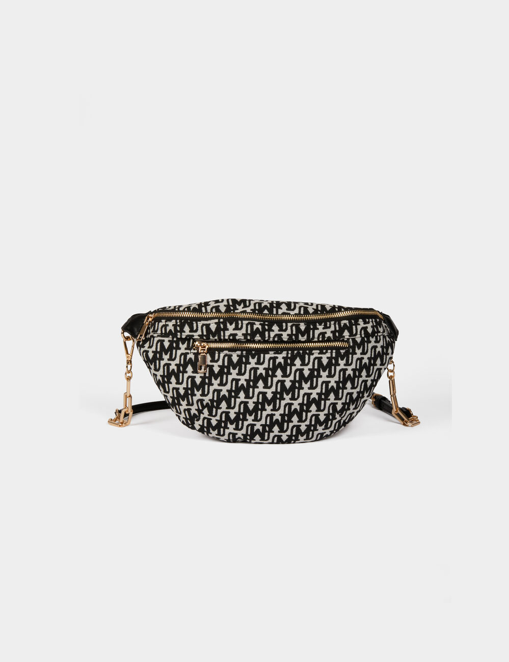 Monogrammierte G&uuml;rteltasche schwarz damen