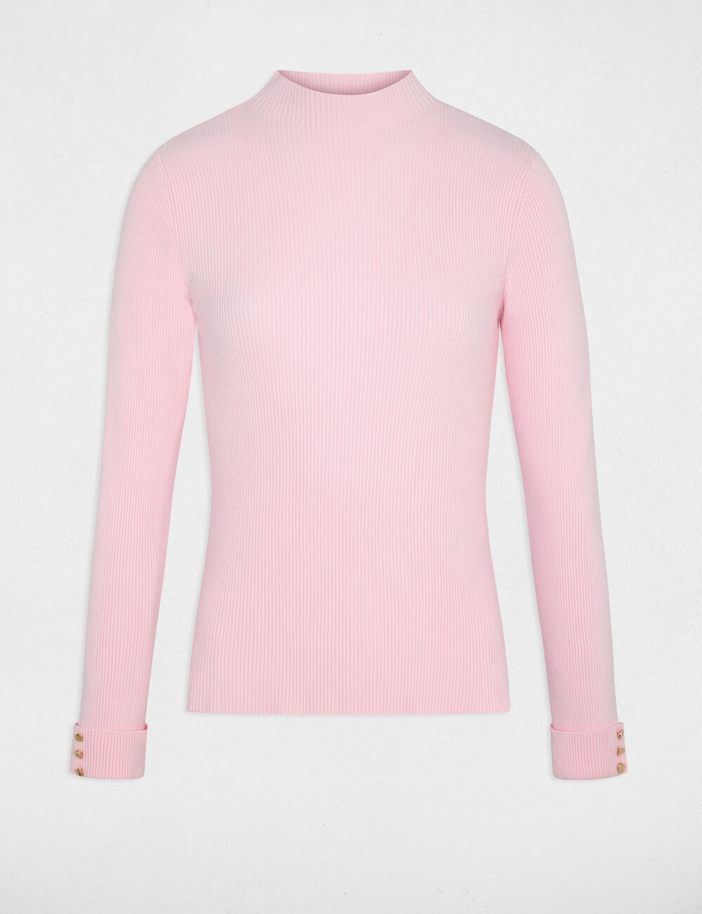 Pullover mit Stehkragen pastellrosa damen