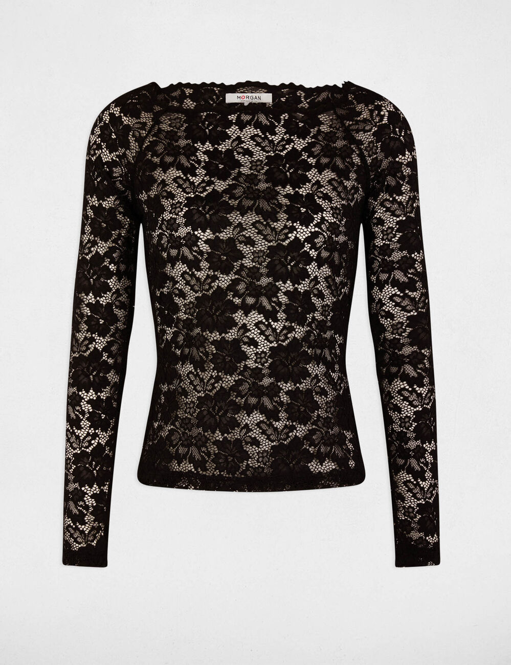 Langarmshirt schwarz damen