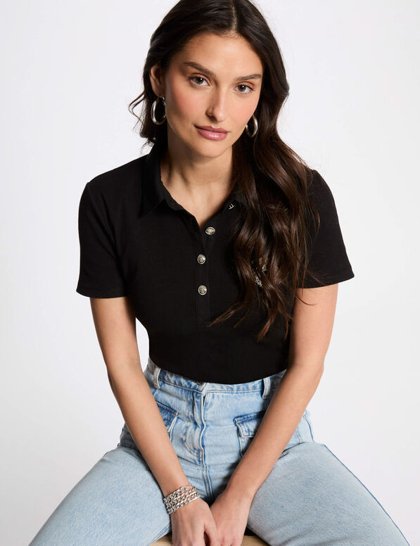 kurzarm t shirt schwarz damen Kurzarm-T-Shirt schwarz damen