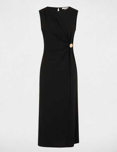 Robe longue sans manches noir femme