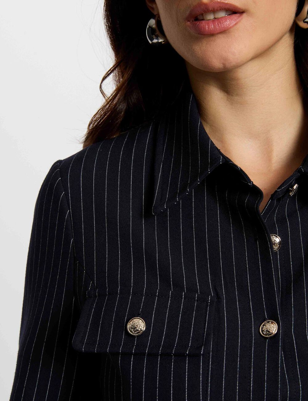 Robe courte cache coeur bleu marine femme