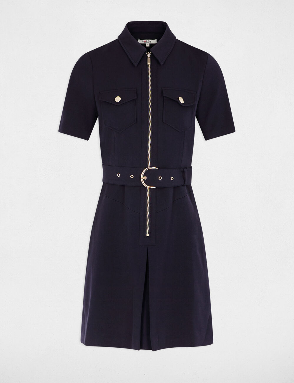 Kurzes, eng anliegendes Kleid marineblau damen