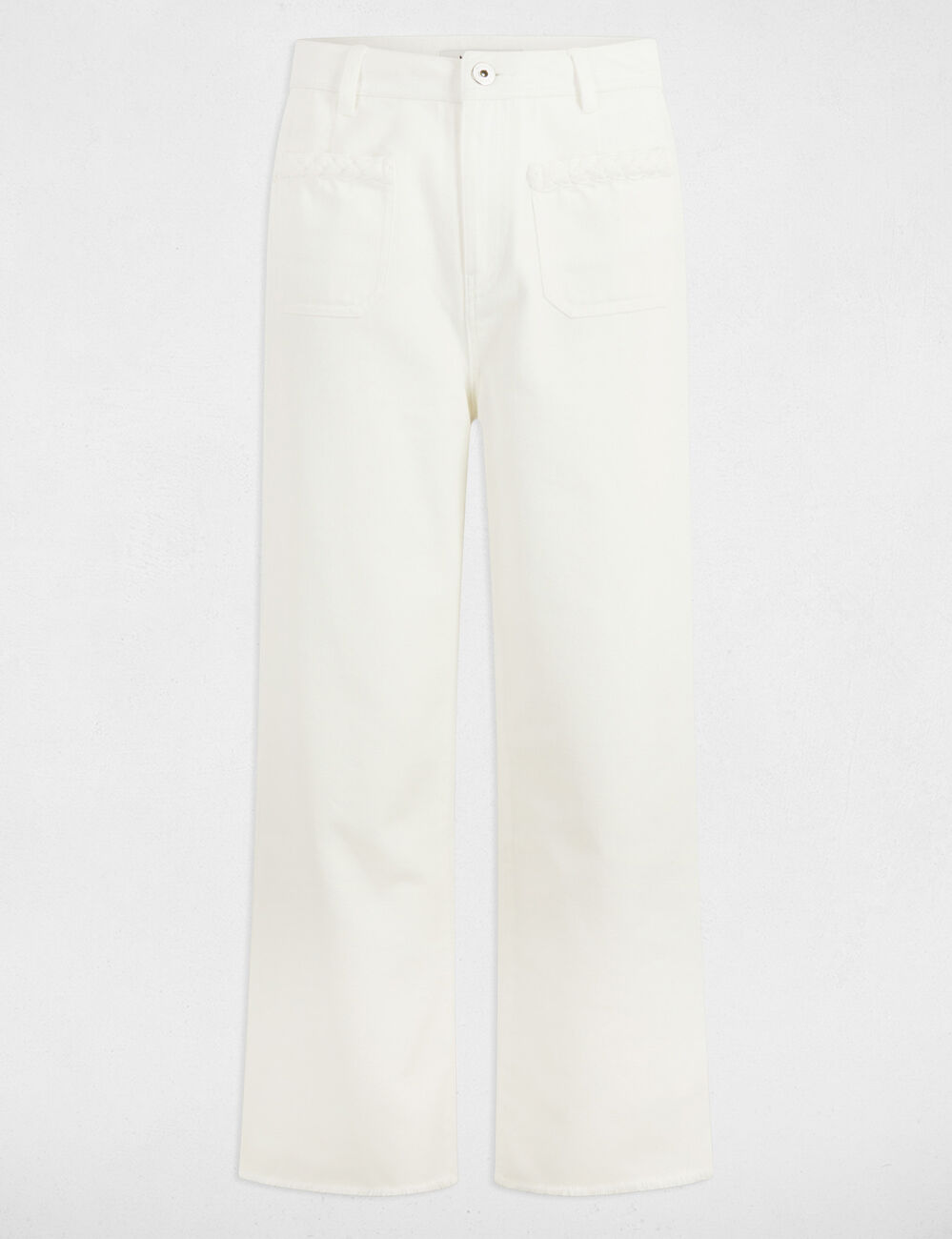 Flared Jeans mit hoher Taille weiss damen