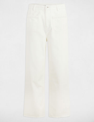 Flared Jeans mit hoher Taille weiss damen