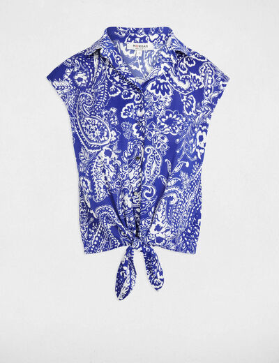 Chemise manches courtes multicolore femme