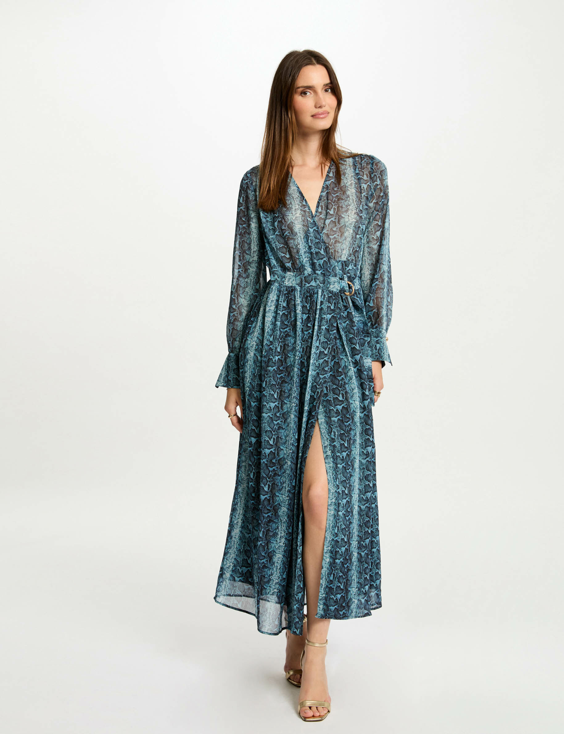 Robe en mousseline de soie morgan sales