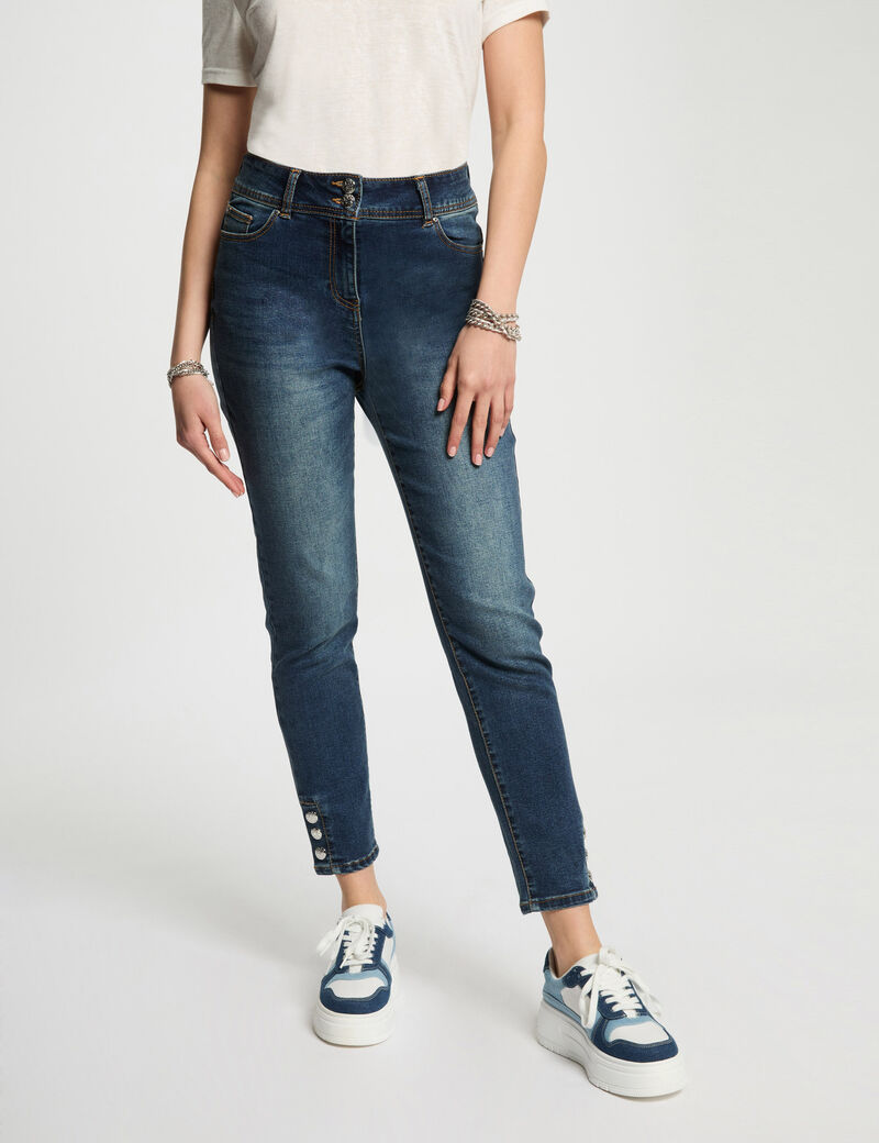7/8 Slim-Jeans stone denim damen