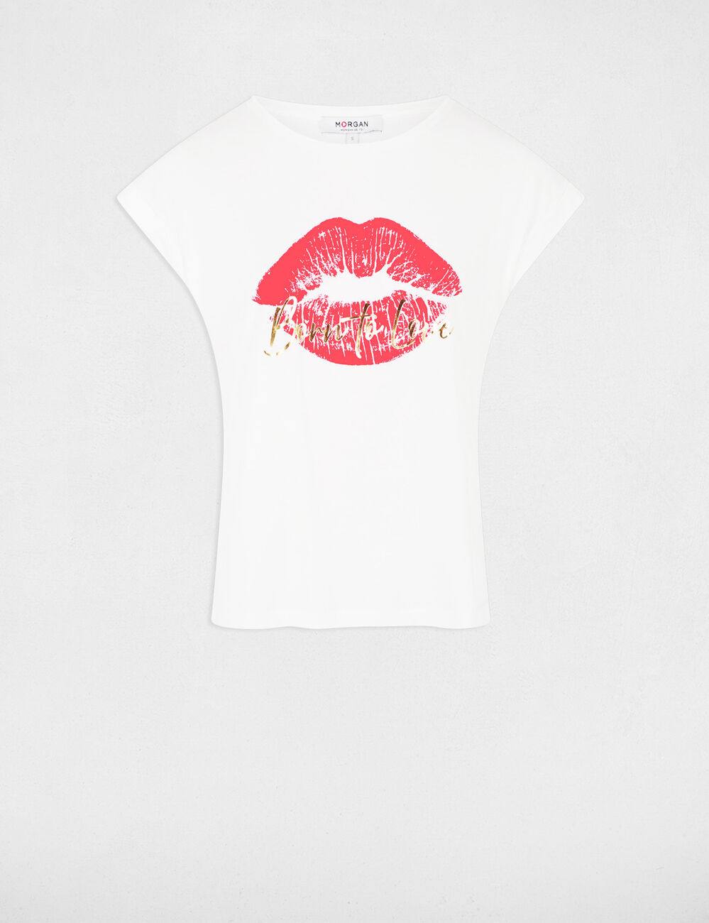 T-Shirt mit Aufdruck weiss damen