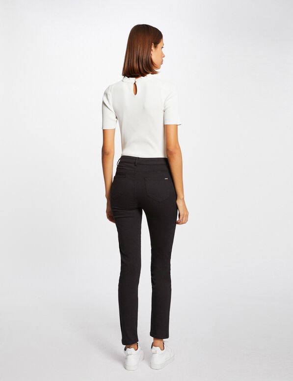 slim hose mit normaler taille schwarz damen Slim-Hose mit normaler Taille schwarz damen