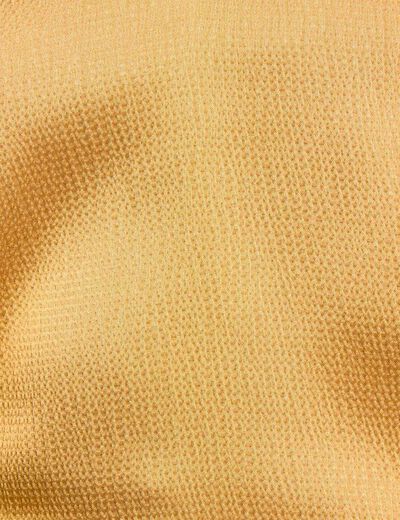 Top satin à bretelles jaune moutarde femme