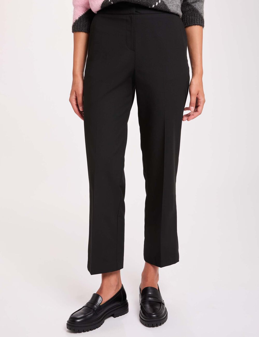 Slim-Zigarettenhose schwarz damen