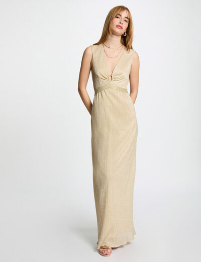 Gerades langes Kleid goldgelb damen