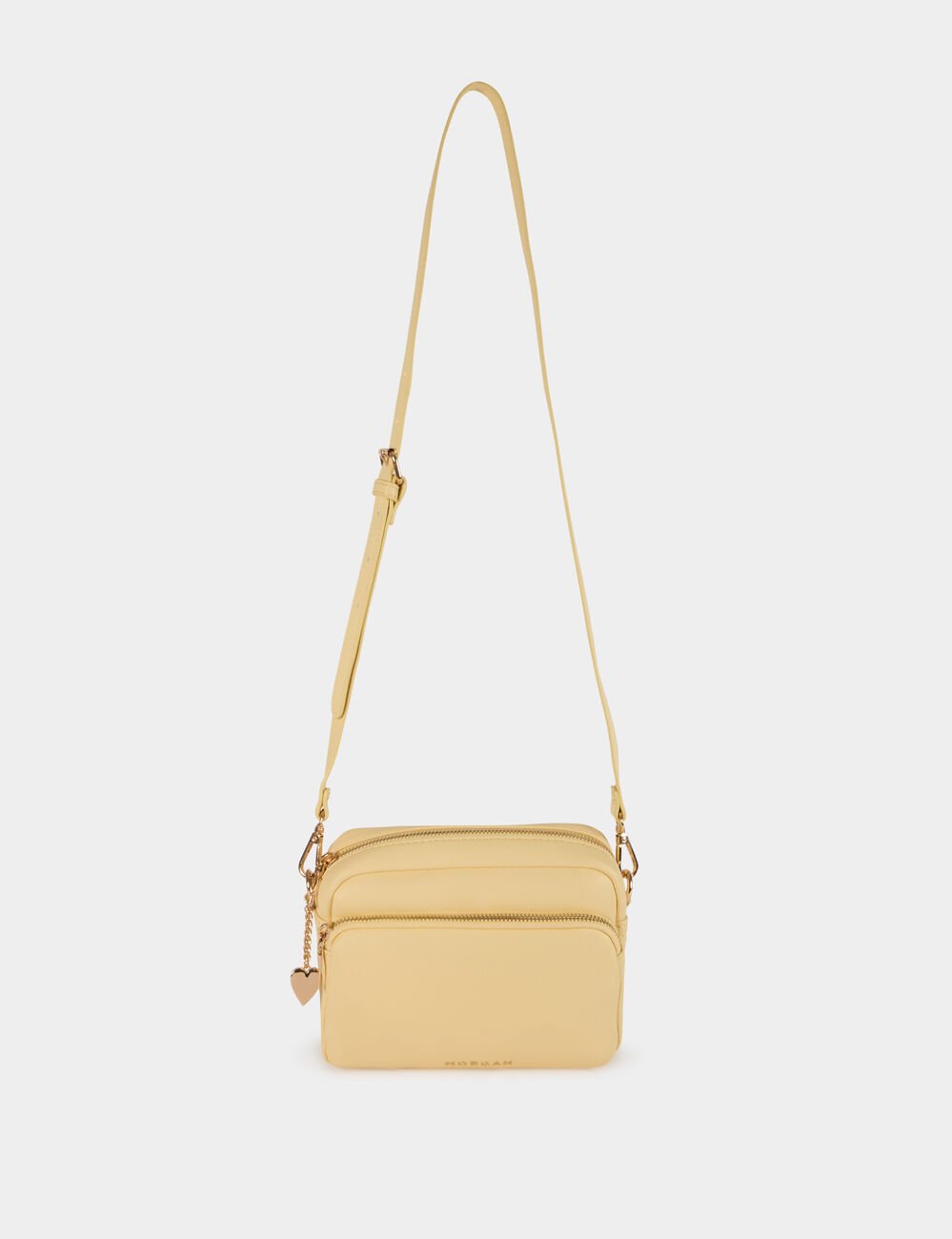 Umh&auml;ngetasche aus Kunstleder pastelgelb damen